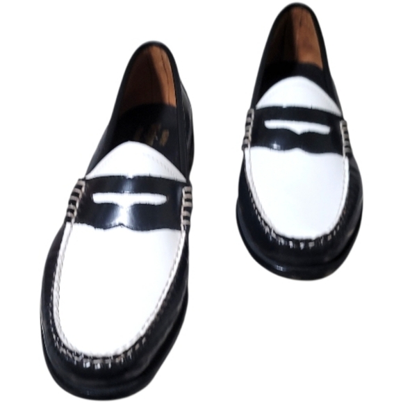 G.H. Bass Black & White Weejuns Whitney Loafers, 10, Classic, Timeless NWOB - Picture 4 of 11